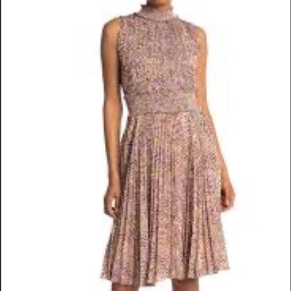 Nanette Lepore Dresses & Skirts - Nanette Lepore Smocked Neck Pleated Printed Day Dress